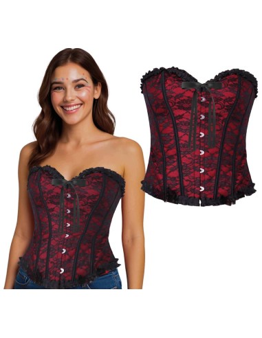 Corset burdeos adulta 36-38   (s)