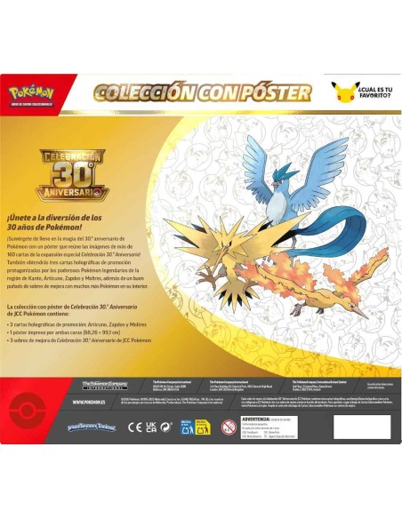 Pokemon TCG 30TH Poster Coleccion 