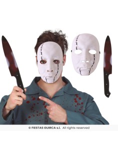 Set mascara asesino con   cuchillo