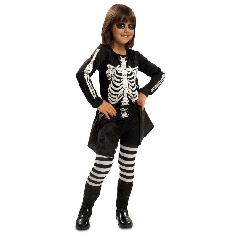 DISFRAZ NIÑA ESQUELETO SKELETO 5-6 AÑOS