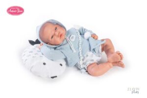 MUÑECO RECIÉN NACIDO CON  COJÍN PECECITO - Muñecas Antonio Juan