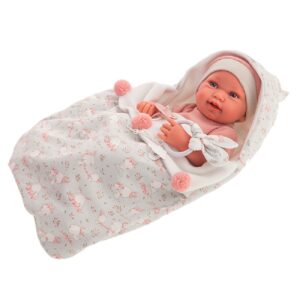 MUÑECA RECIÉN NACIDA PIPA SACO CONEJITOS