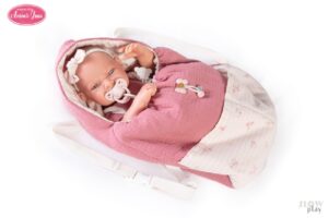 MUÑECA RECIÉN NACIDA LEA CON SACO-MOCHILA