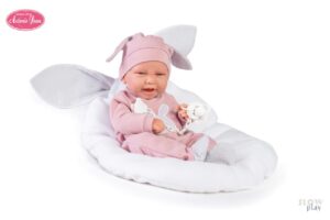 RECIÉN NACIDA CARLA CONEJITA CON COJÍN