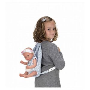 Portababe azul (para muñecos de 40-45 cm).