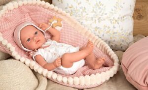 MUÑECO DE PESO ELEGANCE 38 CM ARIA ROSA C/ CAPAZO