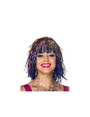 PELUCA MULTICOLOR METALIZADA FLECOS