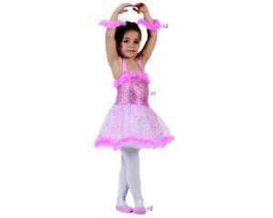 DISFRAZ BAILARINA ROSA ESTRELLAS 5-6 AÑOS