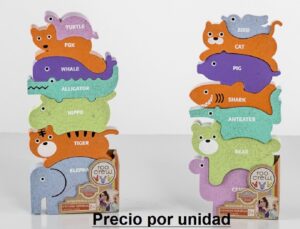 PUZZLE ANIMALES APILABLES 7 PIEZAS (SURTIDO)