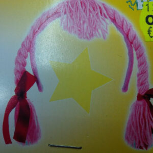 DIADEMA CON TRENZAS ROSA