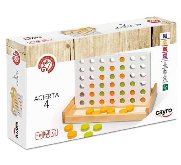 JUEGO ACIERTA 4 MADERA COLOCA - Imagen 1