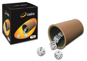 CUBILETE FORRADO Y DADOS PUNTOS