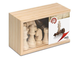 FIGURAS AJEDREZ MADERA MEDIANO TAPA TRANSPARENTE