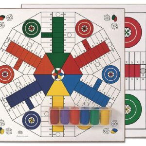 TABLERO PARCHIS 4-6 JUGADORES + FICHAS PARCHIS