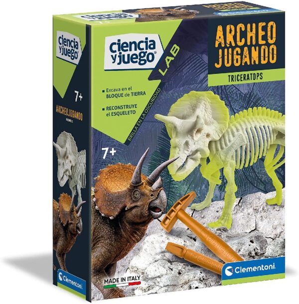 ARQUEOJUGANDO - TRICERATOPS FLUORESCENTE