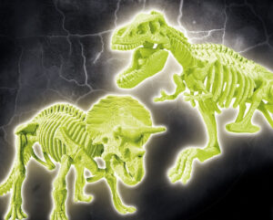 ARQUEOJUGANDO T-REX Y TRICERATOPS FLUORESCENTE