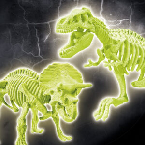 ARQUEOJUGANDO T-REX Y TRICERATOPS FLUORESCENTE