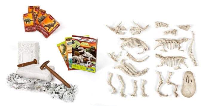 ARQUEOJUGANDO T-REX Y TRICERATOPS FLUORESCENTE - Imagen 1