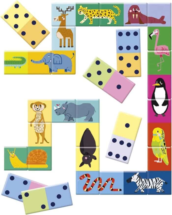 Dominó de los números y los animales - Imagen 2