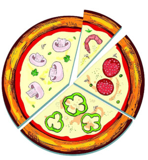 PIZZA DE NÚMEROS APRENDO LOS NUMEROS +4 AÑOS