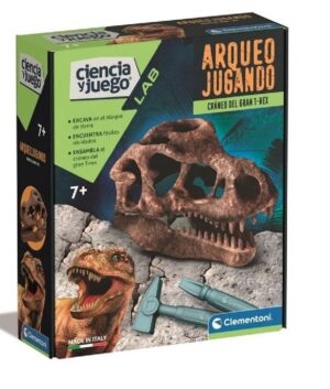 ARQUEOJUGANDO CRANEO DEL GRAN T-REX