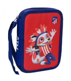 PLUMIER ESTUCHE ATLETICO MADRID DOBLE COMPLETO