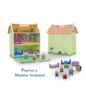 PEPPA PIG: CASA DE MADERA CON 4 PERSONAJES