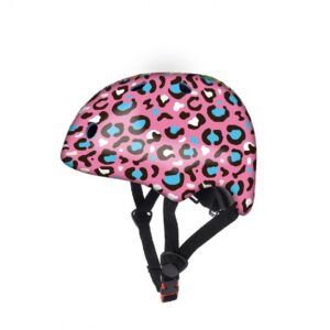 CASCO 50-54CM LEOPARDO ROSA