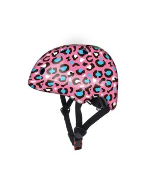 CASCO 50-54CM LEOPARDO ROSA