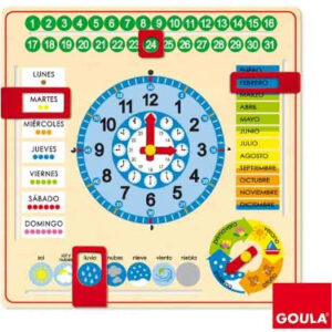 RELOJ CALENDARIO ESCOLAR CASTELLANO