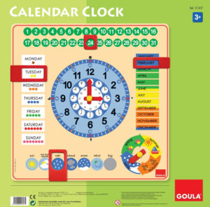 RELOJ CALENDARIO ESCOLAR EN INGLES