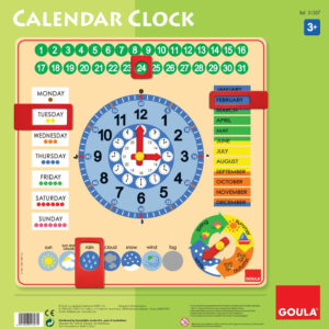 RELOJ CALENDARIO ESCOLAR EN INGLES