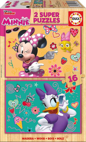 PUZZLE MINNIE AYUDANTES FELICES DE 2 X 16 PZAS