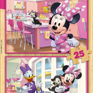 Minnie 2 Puzzles Infantiles de Madera 25 Piezas