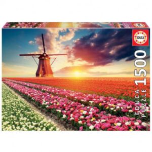 PUZZLE 1500 PIEZAS PAISAJE DE TULIPANES