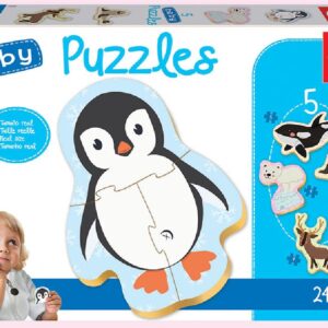 5 BABY PUZZLES ANIMALES POLO NORTE