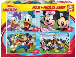Puzzle multi 4 junior mickey & friends 20-40-60-80