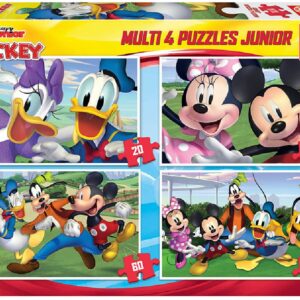 Puzzle multi 4 junior mickey & friends 20-40-60-80