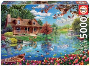 PUZZLE 5000 PIEZAS CASITA EN EL LAGO