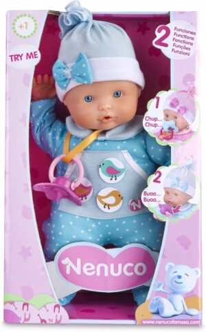NENUCO LLORON BLANDITO 2 FUNCIONES 30 CM AZUL