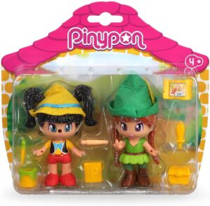 PINYPON CUENTOS 2 FIGURAS - PINOCHO Y PETER PAN