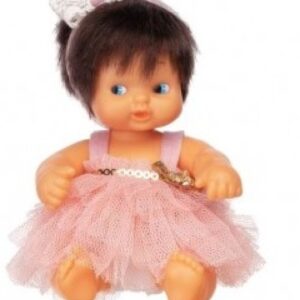 BARRIGUITAS BEBE BALLET MORENA/VESTIDO DE TUL ROSA