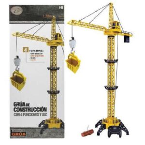 GRUA CONSTRUCCION CONTROL REMOTO CON LUZ