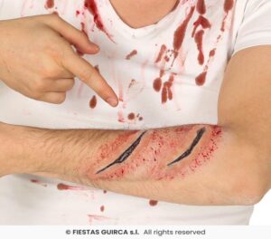 SET 4 CICATRICES LATEX CON CINTA ADHESIVA