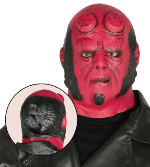 MASCARA DEMONIO ROJO LATEX HELLBOY