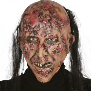 CARETA ZOMBIE INFECTADO LATEX  CON PELO