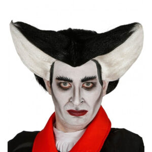 PELUCA VAMPIRO NEGRA Y BLANCA