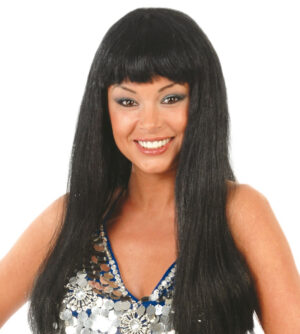 PELUCA MORENA LARGA CON FLEQUILLO