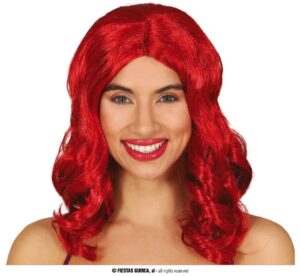 PELUCA MELENA PELIROJA ONDULADA