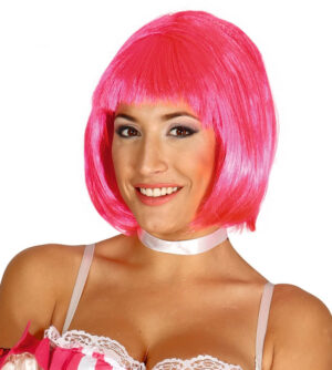 PELUCA ROSA CORTA